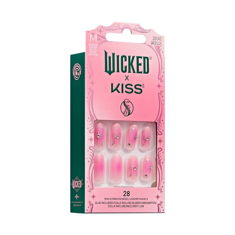slide 2 of 11, KISS NAIL Kiss X Wicked, You've Been Glinda-Fied, 1 ct