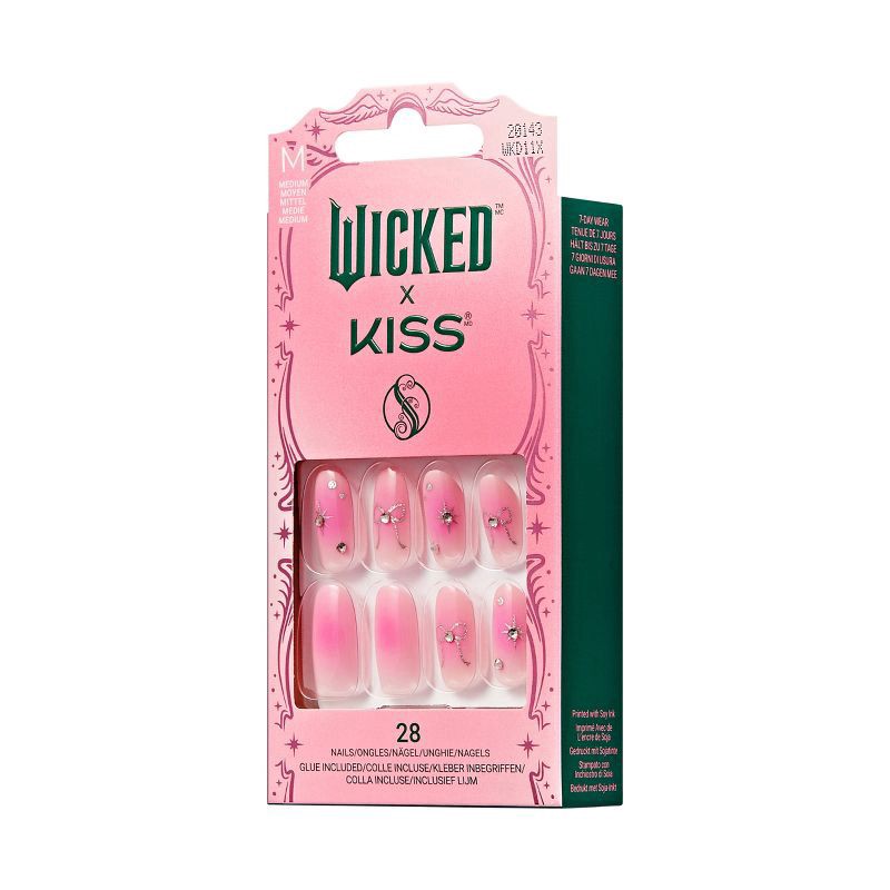 slide 9 of 11, KISS NAIL Kiss X Wicked, You've Been Glinda-Fied, 1 ct