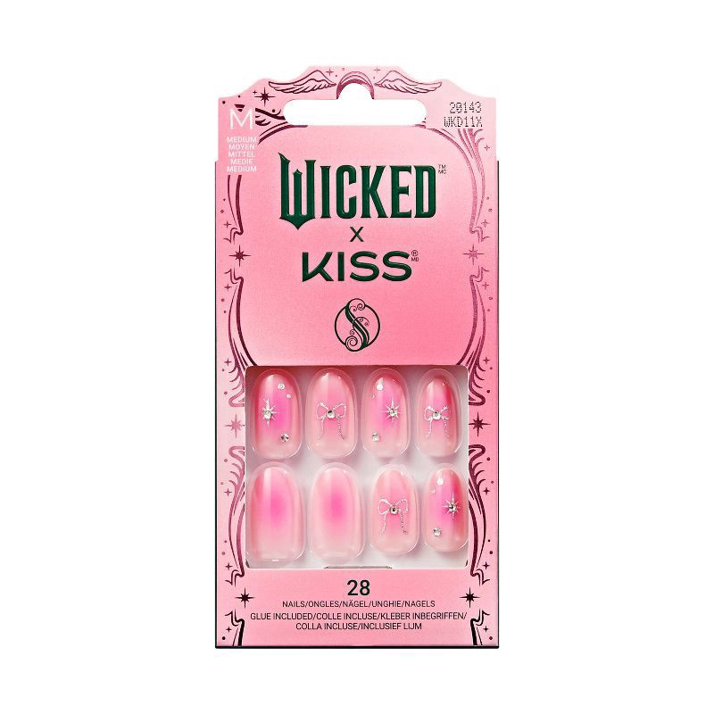 slide 1 of 11, KISS NAIL Kiss X Wicked, You've Been Glinda-Fied, 1 ct
