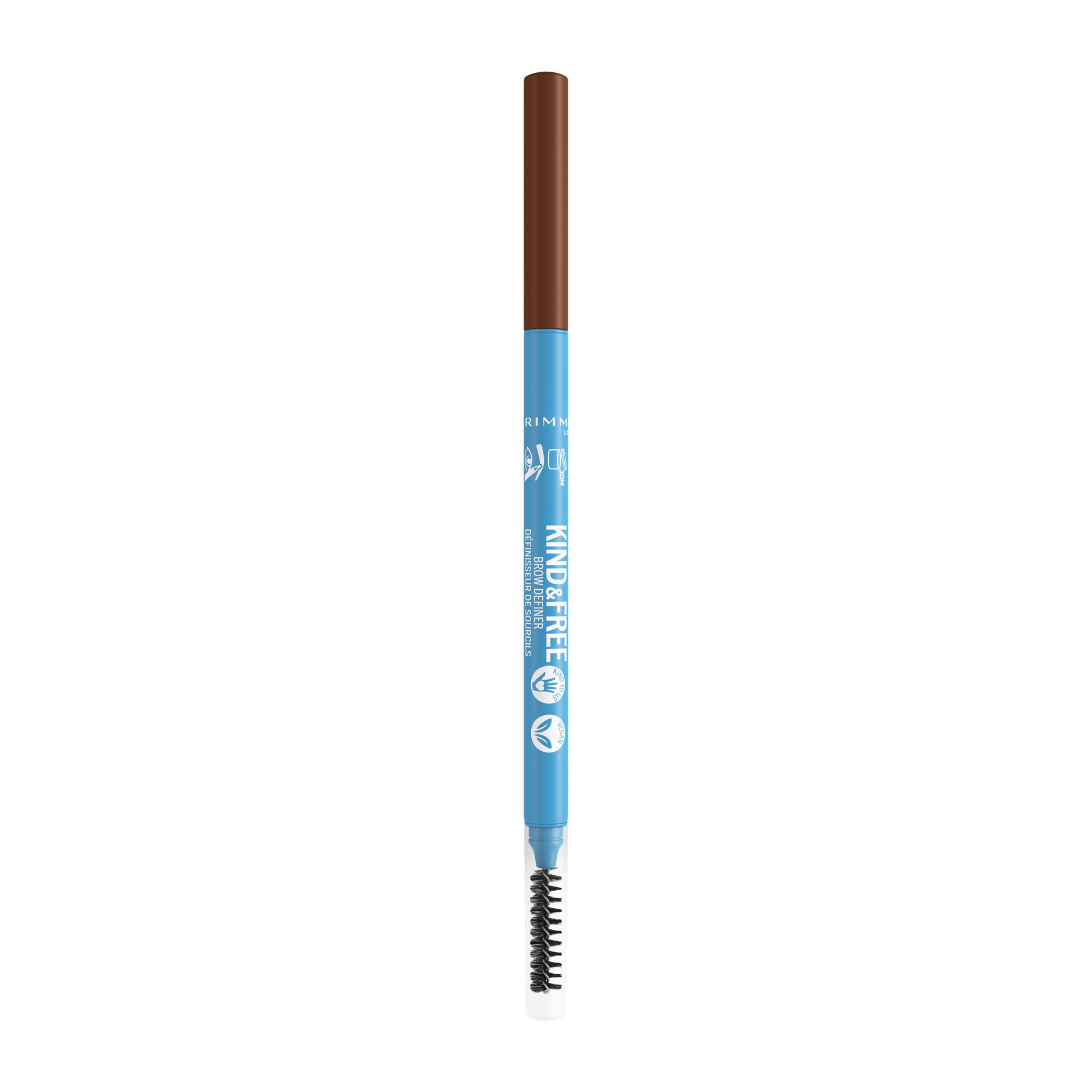 slide 1 of 1, COTY RIMMEL LONDON Rimmel Kind & Free Brow Definer, 100% Vegan, Oil-Free, Cruelty-Free, Fragrance-Free, 002 Taupe, 1 ct