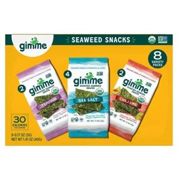GimMe Variety Pack Roasted Seaweed Snacks - 1.41 oz / 8 ct