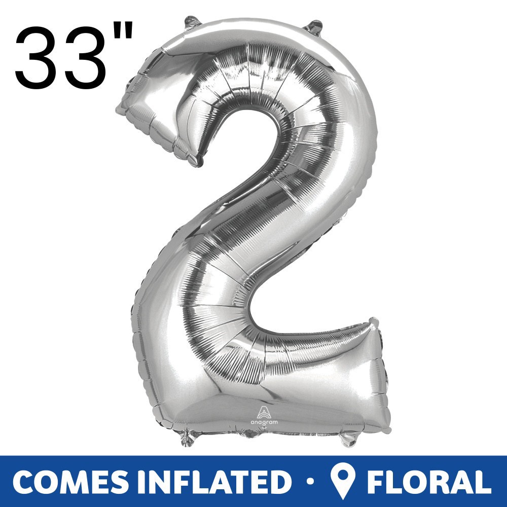 slide 1 of 4, burton + BURTON Number 2 Shape Balloon, 1 ct