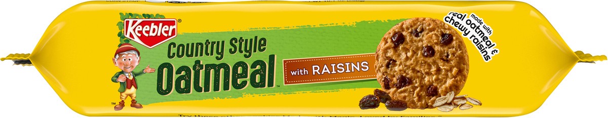 slide 4 of 9, Keebler Country Style Oatmeal Cookies with Raisins 10.1 oz, 10.1 oz