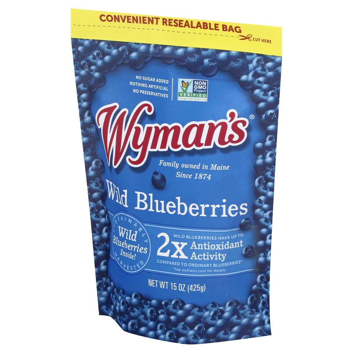 slide 2 of 12, Wyman's Wild Blueberries 15 oz, 15 oz