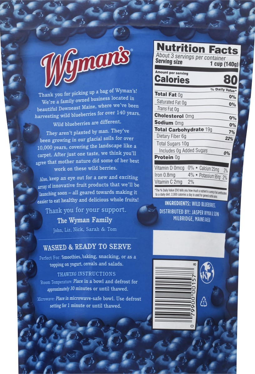 slide 5 of 12, Wyman's Wild Blueberries 15 oz, 15 oz