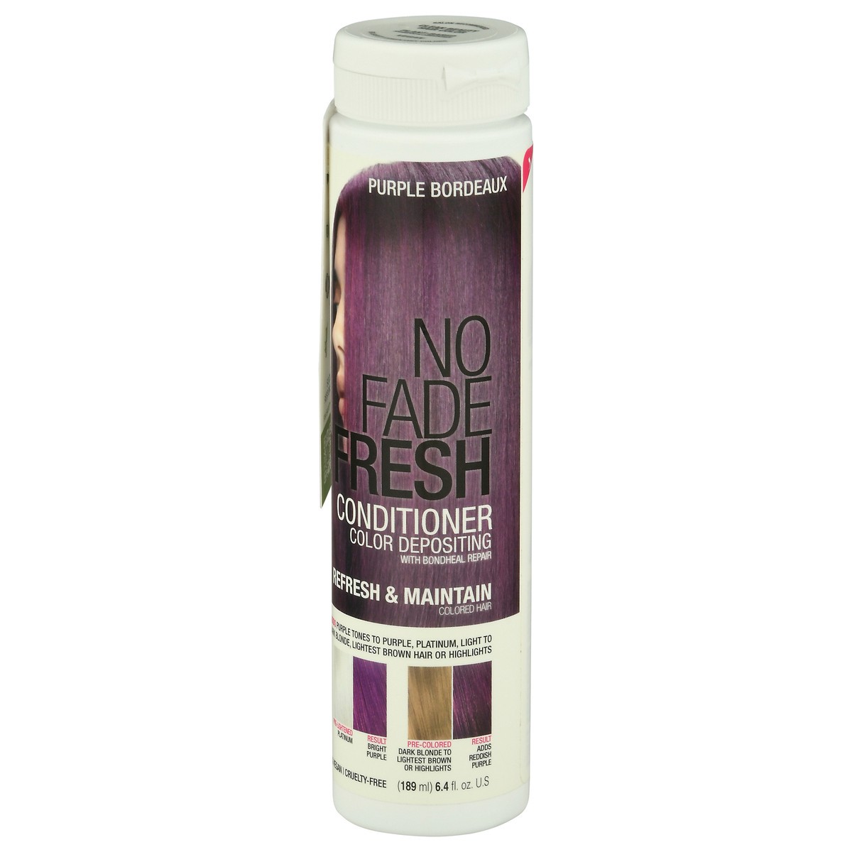 slide 9 of 9, No Fade Fresh Purple Bordeaux Refresh & Maintain Color Depositing Conditioner 6.4 fl oz, 189 ml