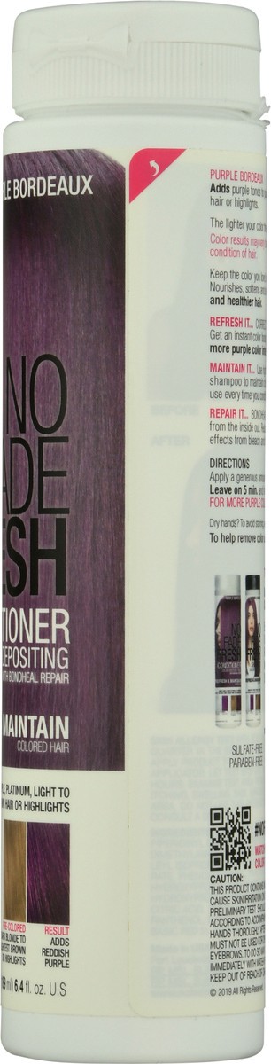 slide 8 of 9, No Fade Fresh Purple Bordeaux Refresh & Maintain Color Depositing Conditioner 6.4 fl oz, 189 ml