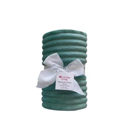 Edl Ribbed Microplush 50X60 Throw - Green