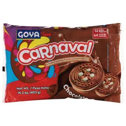 Goya Carnaval Chocolate Sandwich Cookies 12 - 4 Cookie Packs