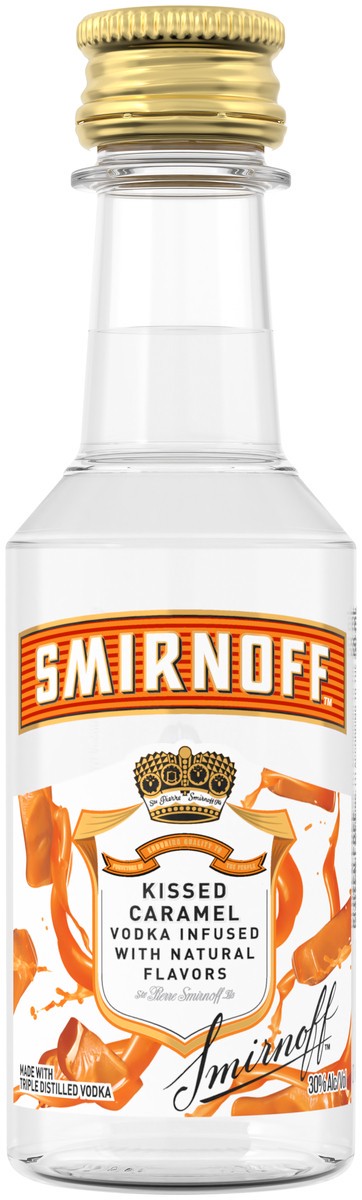 slide 1 of 3, Smirnoff Kissed Caramel Vodka, 50 ml