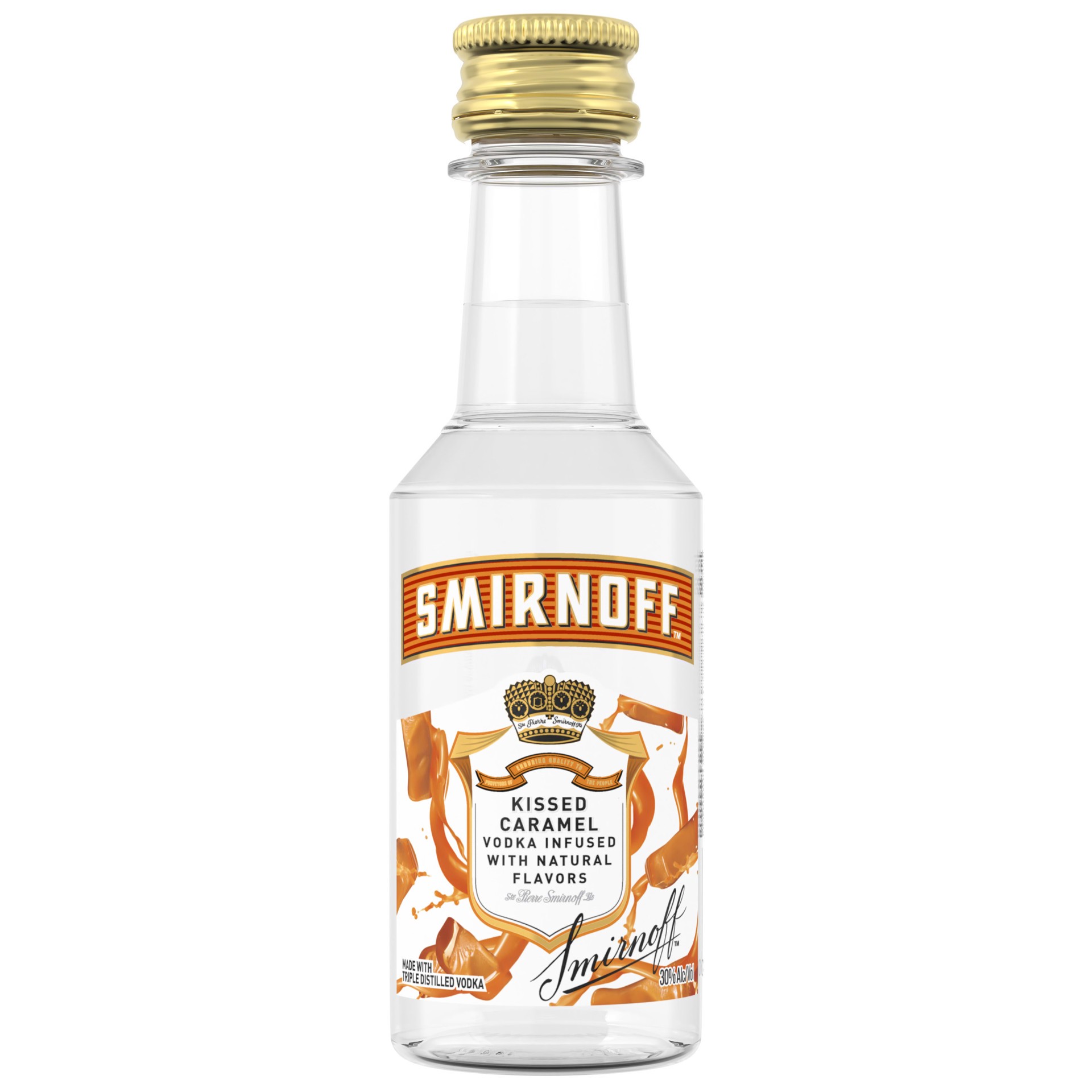 slide 1 of 3, Smirnoff Kissed Caramel Vodka, 50 ml