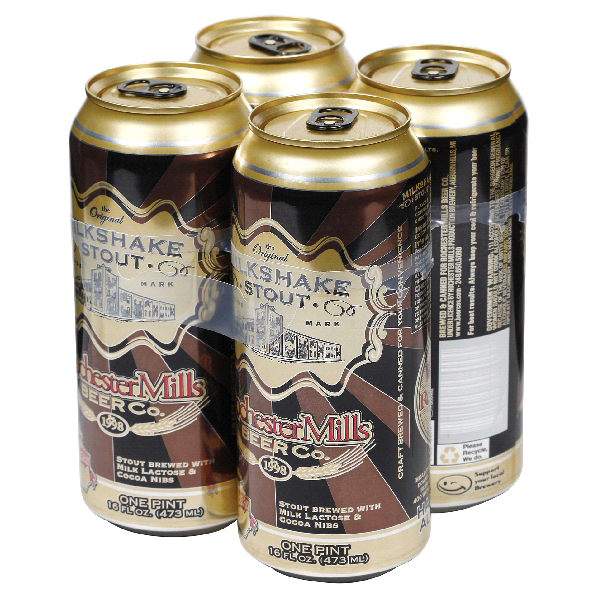 slide 9 of 13, Rochester Mills Milkshake Stout Cans, 4 ct; 16 oz