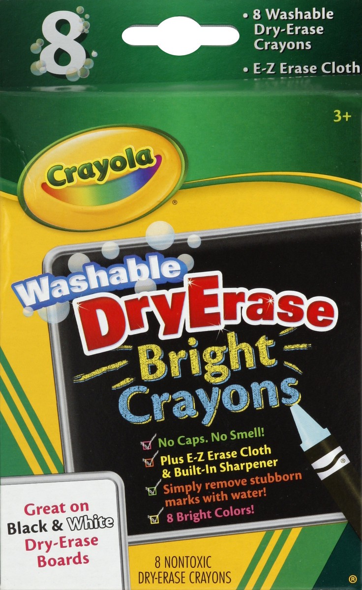 slide 4 of 5, Crayola Dry Erase Crayons Bright, 8 ct