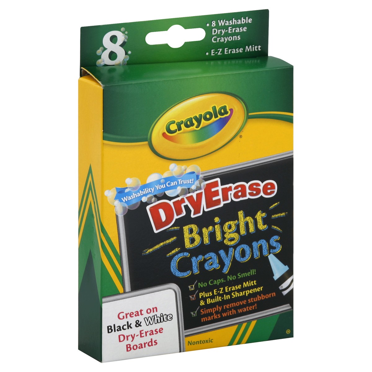 slide 5 of 5, Crayola Dry Erase Crayons Bright, 8 ct