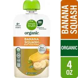 Simple Truth Organic Banana Squash Stage 2 Baby Food Puree