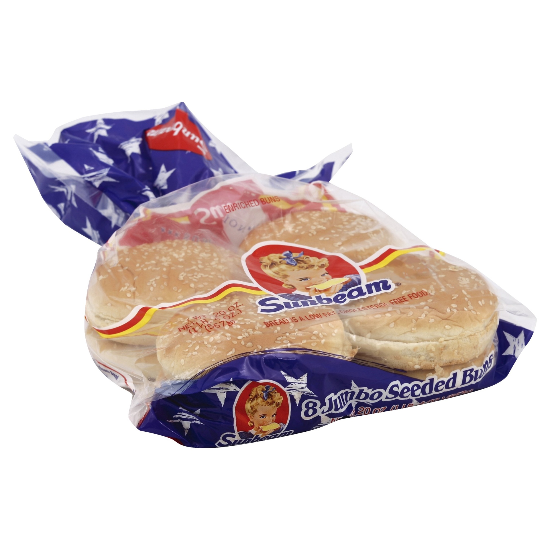 Sunbeam Enriched Jumbo Seeded Sandwich Rolls 8 Ct Shipt