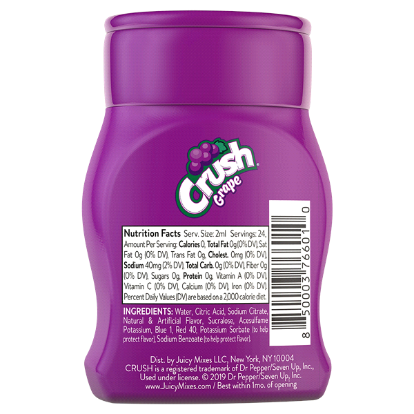 slide 3 of 5, Crush Liquid Water Enhancer Grape - 1.62 fl oz, 1.62 fl oz