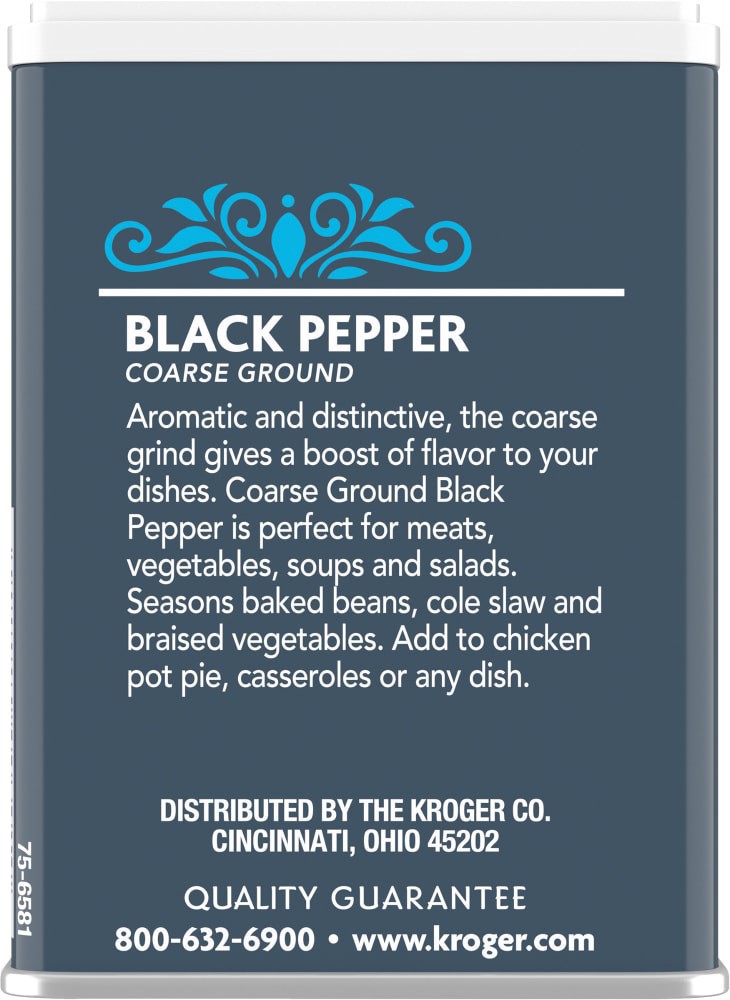 slide 3 of 3, Kroger Coarse Ground Black Pepper, 1.75 oz