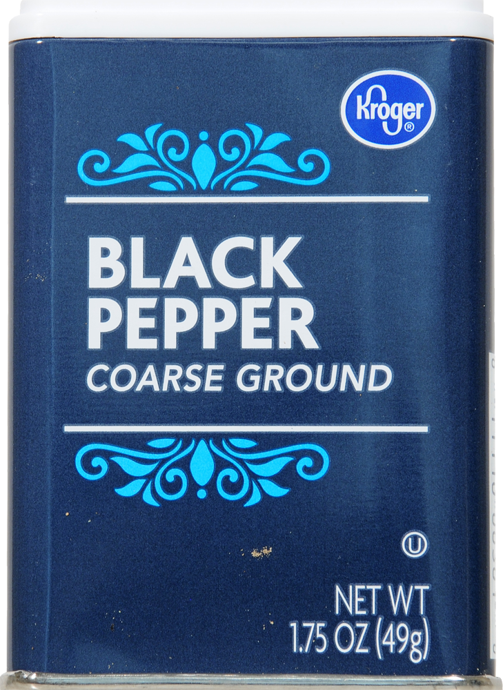 slide 1 of 1, Kroger Coarse Ground Black Pepper, 1.75 oz
