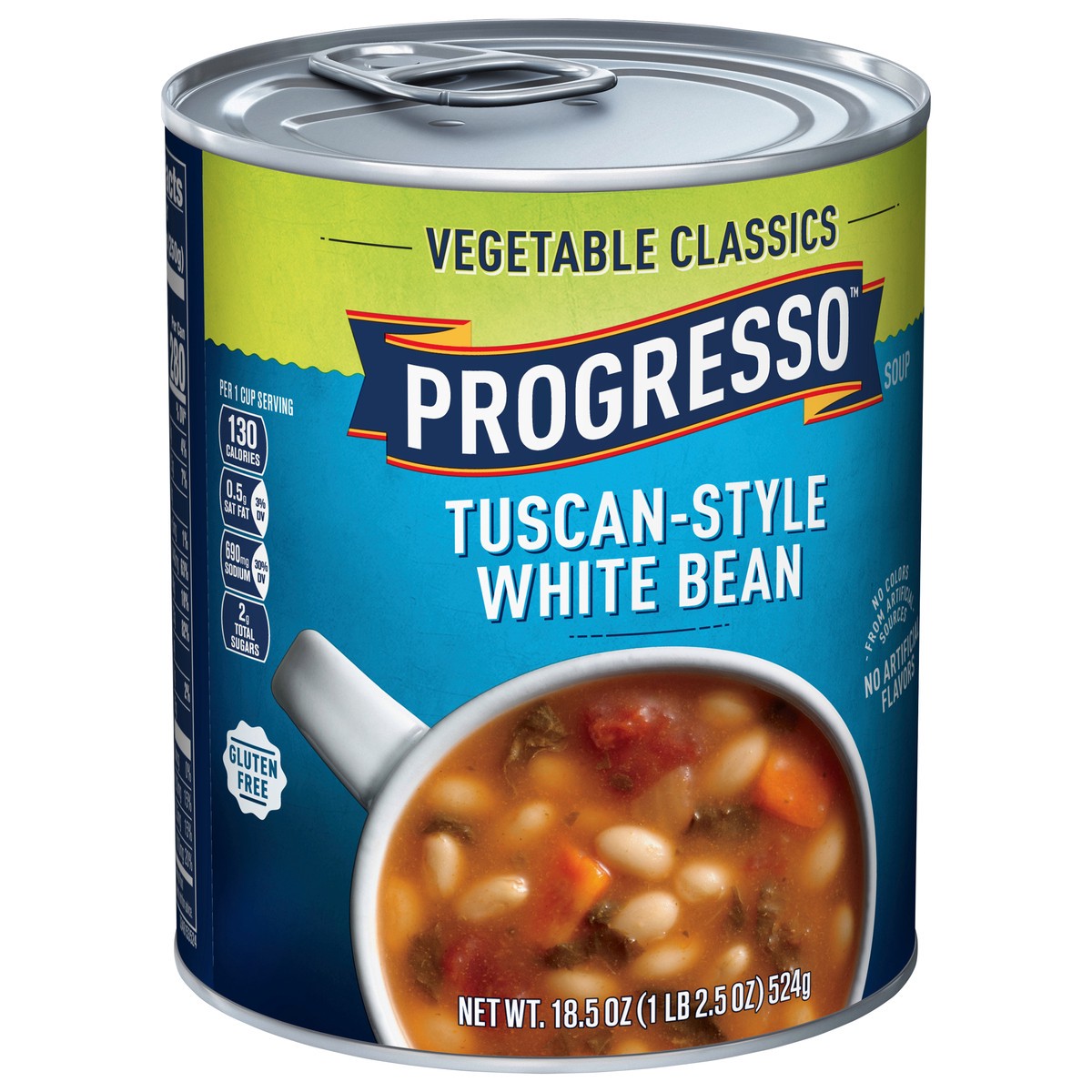 slide 8 of 9, Progresso Vegetable Classics, Tuscan-Style White Bean Canned Soup, Gluten Free, 18.5 oz., 18.5 oz