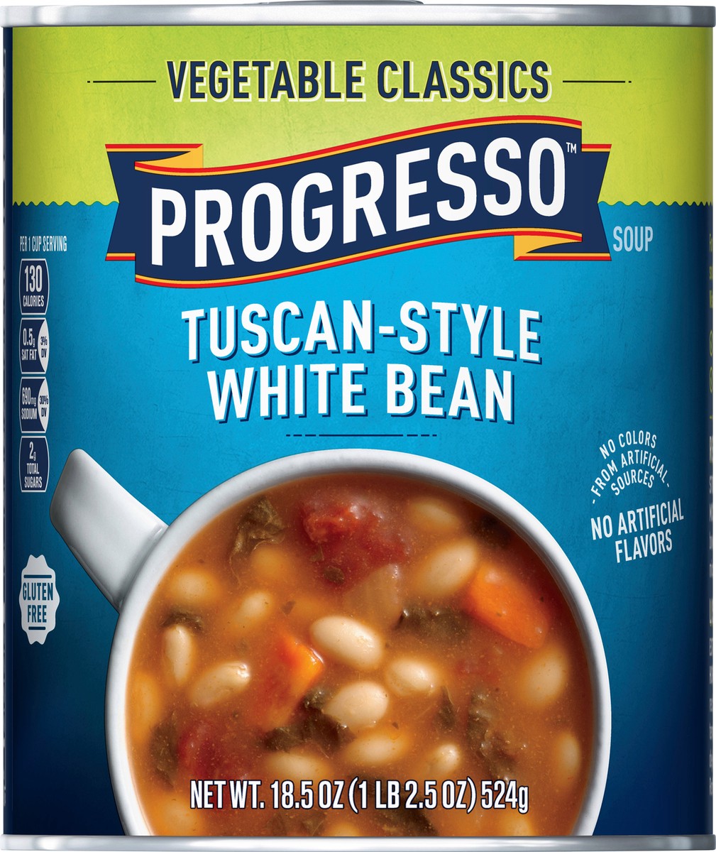 slide 5 of 9, Progresso Vegetable Classics, Tuscan-Style White Bean Canned Soup, Gluten Free, 18.5 oz., 18.5 oz