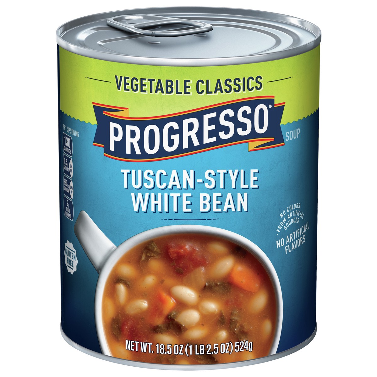 slide 1 of 9, Progresso Vegetable Classics, Tuscan-Style White Bean Canned Soup, Gluten Free, 18.5 oz., 18.5 oz