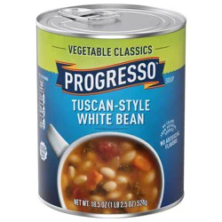 Progresso Vegetable Classics, Tuscan-Style White Bean Canned Soup, Gluten Free, 18.5 oz.