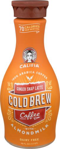 slide 1 of 1, Califia Farms Ginger Snap Latte Cold Brew Coffee, 48 oz