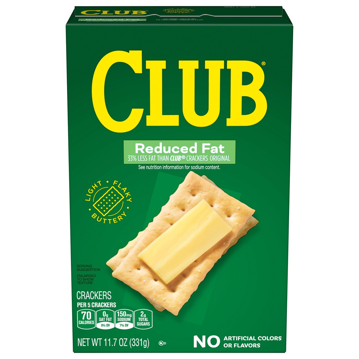 slide 1 of 5, Club Reduced Fat Crackers, 11.7 oz