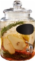 slide 1 of 1, Dash Of That Beverage Dispenser With Chalkboard And Glass Lid - Clear, 1.5 gal