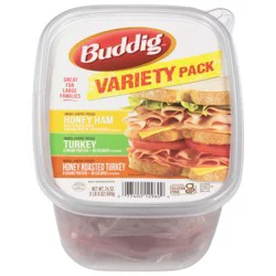 Buddig Variety Pack Honey Ham/Turkey/Honey Roasted Turkey Lunch Meat 24 oz