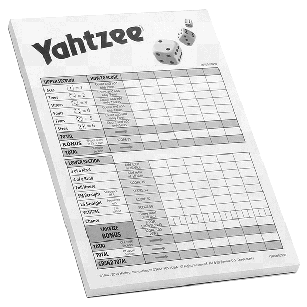 slide 4 of 5, Yahtzee Score Pads, 1 ct