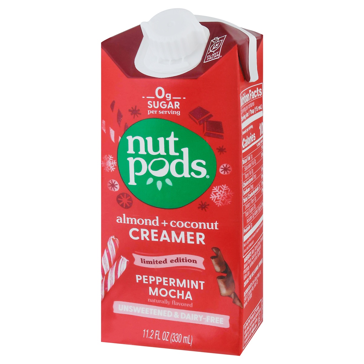 slide 3 of 11, nutpods Unsweetened Peppermint Mocha Non-dairy Creamer, 11.2 fl oz