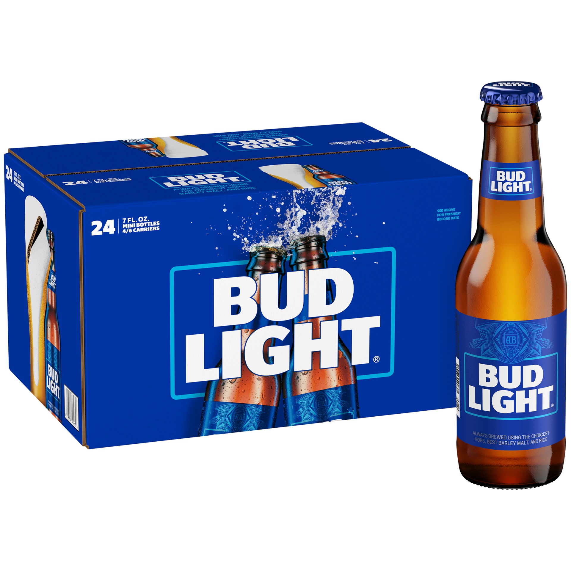 slide 1 of 1, Bud Light Beer, 4.2% ABV, 24 ct; 7 oz