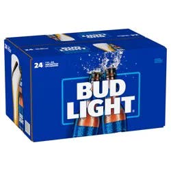 Bud Light American Lager Beer 24 Pack, 7 fl oz Mini Bottles