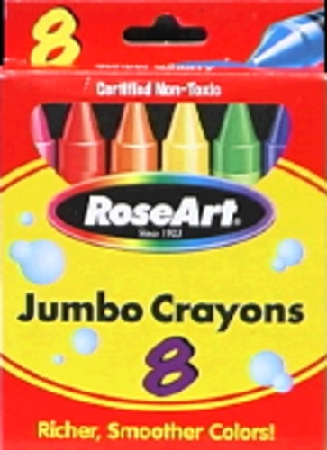 slide 1 of 1, RoseArt Jumbo Crayons, 8 ct