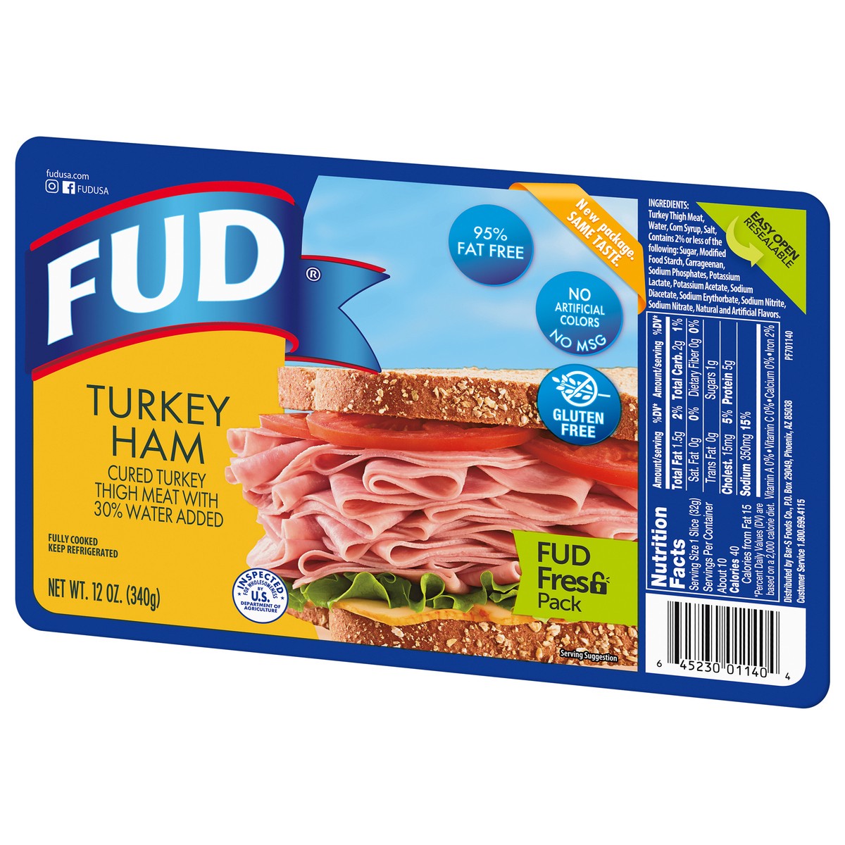 slide 3 of 9, FUD Turkey Ham 12 oz, 12 oz