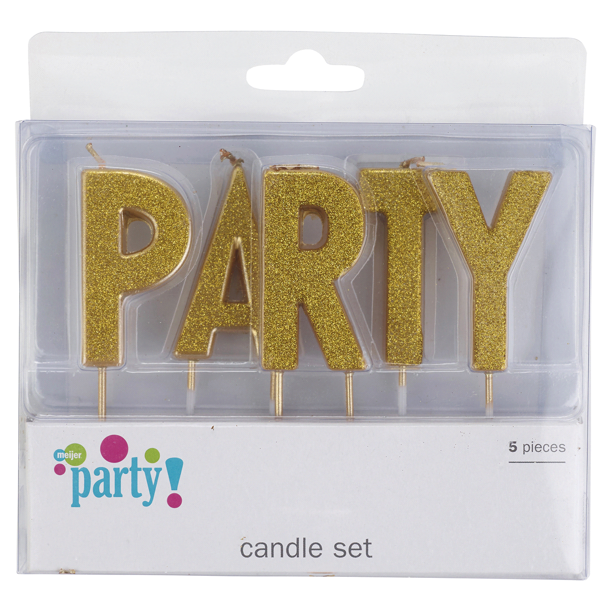 slide 1 of 5, Meijer Party Candle Set, 5 ct