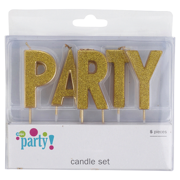 slide 1 of 1, Meijer Party Candle Set, 1 ct
