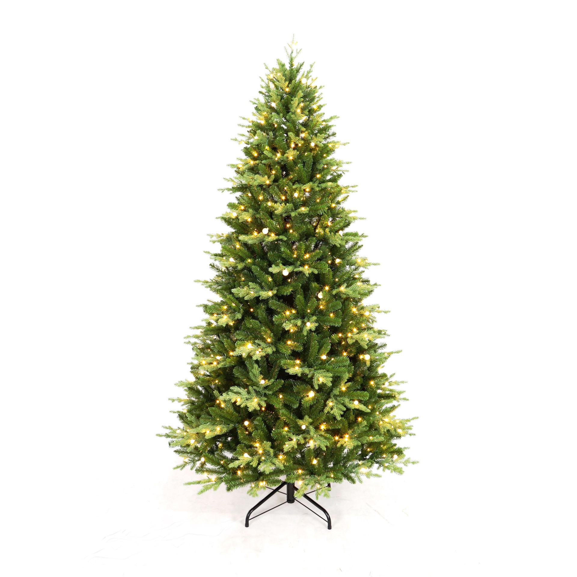 slide 3 of 7, 7.5ft. Pre-Lit Dewdrop Spruce Artificial Christmas Tree, Warm White Led Lights By Ashland - Includes A Tree Storage Bag, 7.5 ft