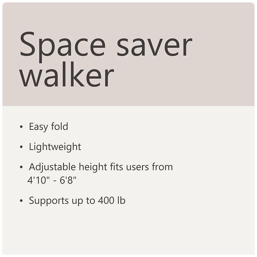 slide 2 of 5, Walgreens Space Saver Walker, 1 ct
