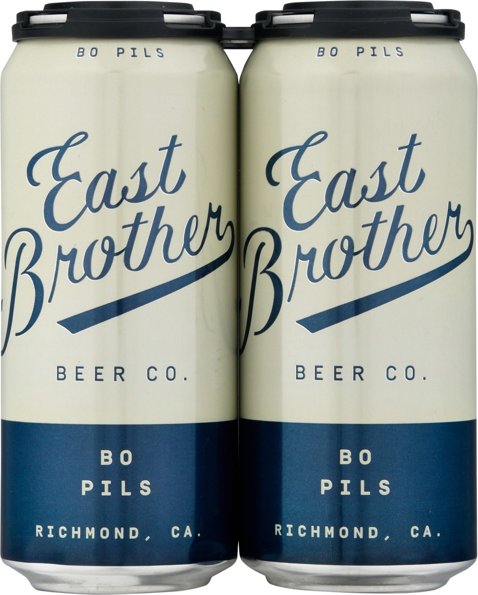 slide 8 of 12, East Brother Bo Pils Beer 4 - 1 pt Cans, 4 ct; 16 oz