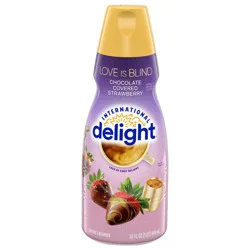 International Delight Coffee Creamer, LOVE IS BLIND (TM) Chocolate Covered Strawberries, Creamy and Delicious Refrigerated Coffee Creamer, 32 FL OZ Bottle