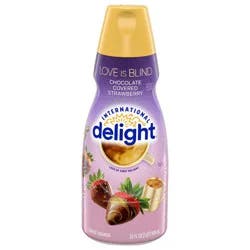 International Delight Coffee Creamer, LOVE IS BLIND (TM) Chocolate Covered Strawberries, Creamy and Delicious Refrigerated Coffee Creamer, 32 FL OZ Bottle