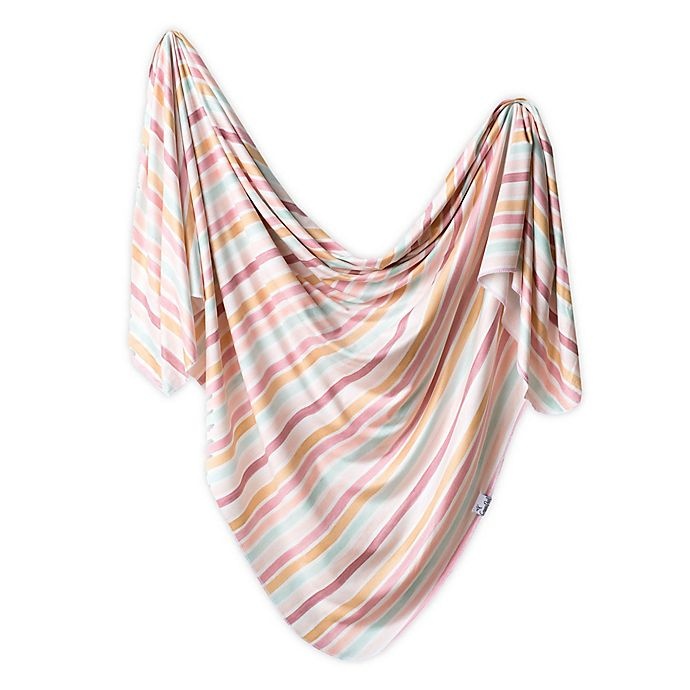 slide 1 of 8, Copper Pearl Belle Knit Swaddle Blanket - Pink/Orange, 1 ct