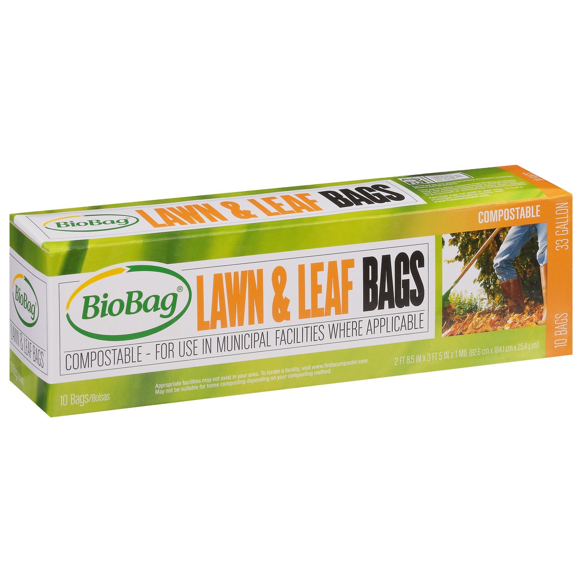 slide 2 of 9, BioBag Lawn & Leaf Bags, 10 ct