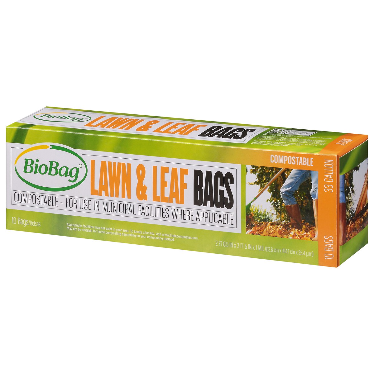 slide 3 of 9, BioBag Lawn & Leaf Bags, 10 ct