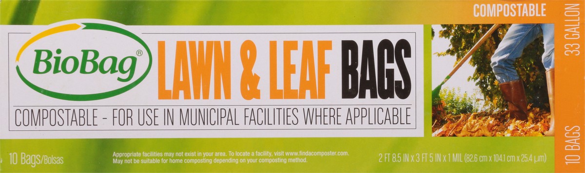 slide 6 of 9, BioBag Lawn & Leaf Bags, 10 ct