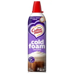 Coffee mate Italian Sweet Crème Flavored Cold Foam Creamer, Non-Dairy, 50 Servings 14 oz