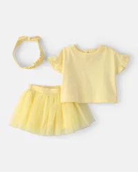 Carter's Baby Girl 2-Piece Top & Skirt Set - Yellow - 12M